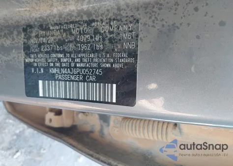 2023 Hyundai Elantra Hybrid Limited z USA, uszkodzony, nr VIN KMHLN4AJ6PU052745